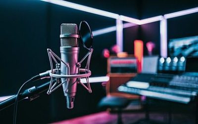 Condenser Microphone Close Up In Music Recording Studio, Condenser Microphone, Music Studio, Music Studio Background Background Image And Wallpaper for Free Download